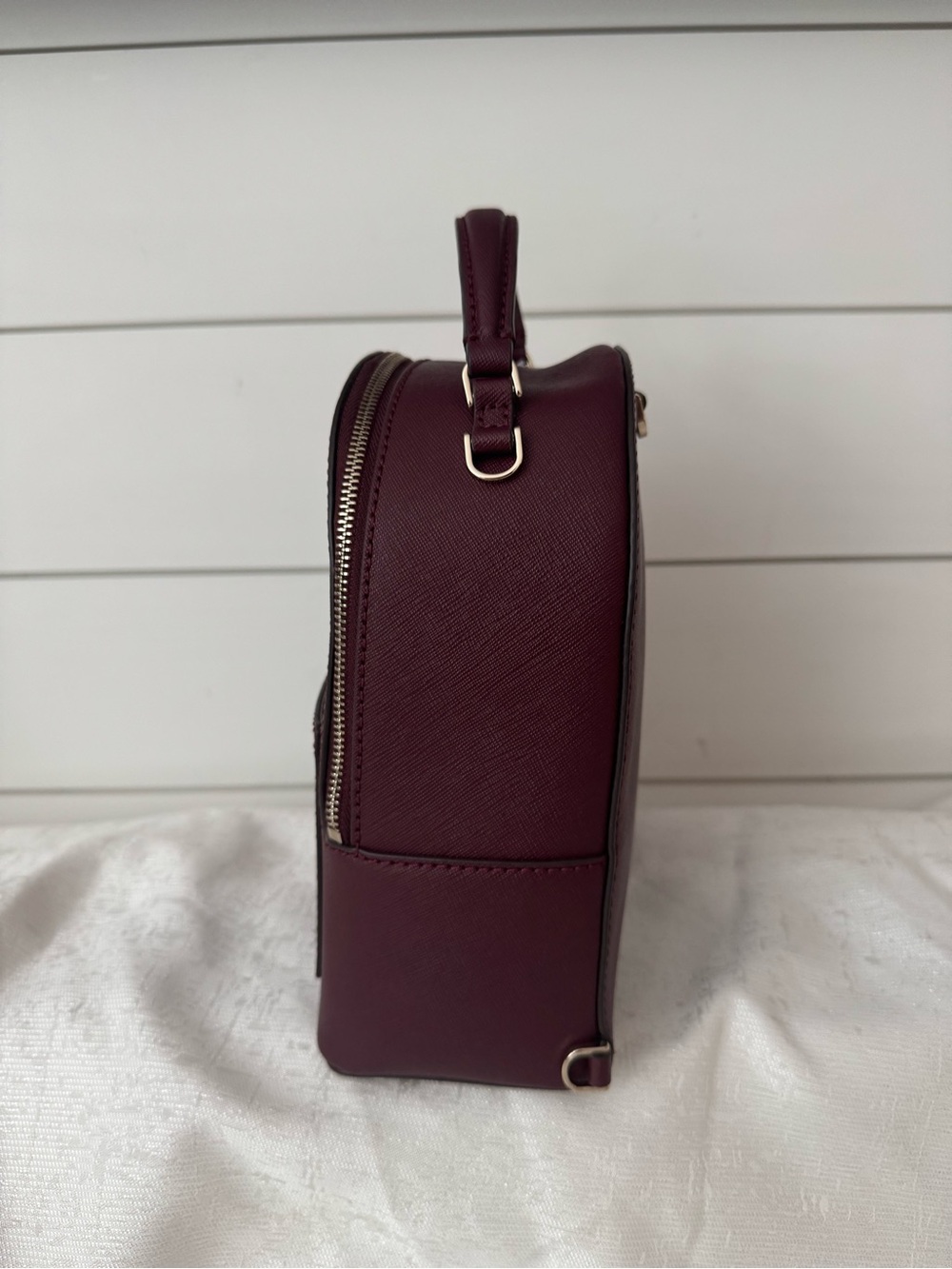 Kate Spade Cameron Mini Convertible Leather Backpack in the color cherrywood - Picture 4 of 11